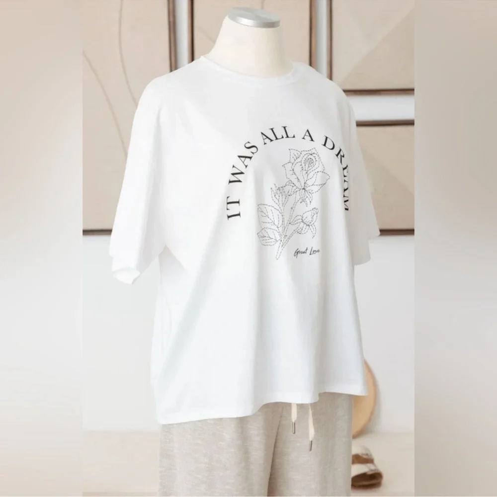 White “It Was All a Dream” Graphic Tee - Picture 6 of 7